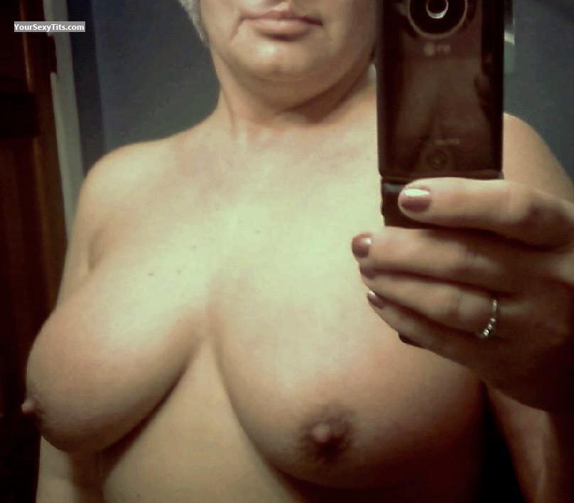 Tit Flash: My Medium Tits (Selfie) - Gushing Gramma from United States